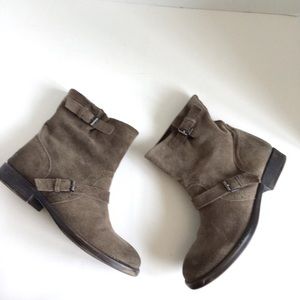 ZIGI girl | Chilly Distressed Suede Moto Ankle Boots. Size 9